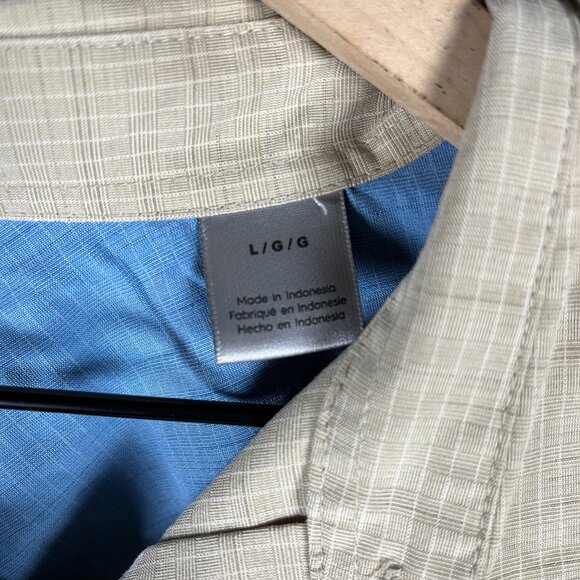 Quiksilver Waterman Shirt Men’s Beige Short Sleeve Button Down Casual - Size L - Picture 4 of 8